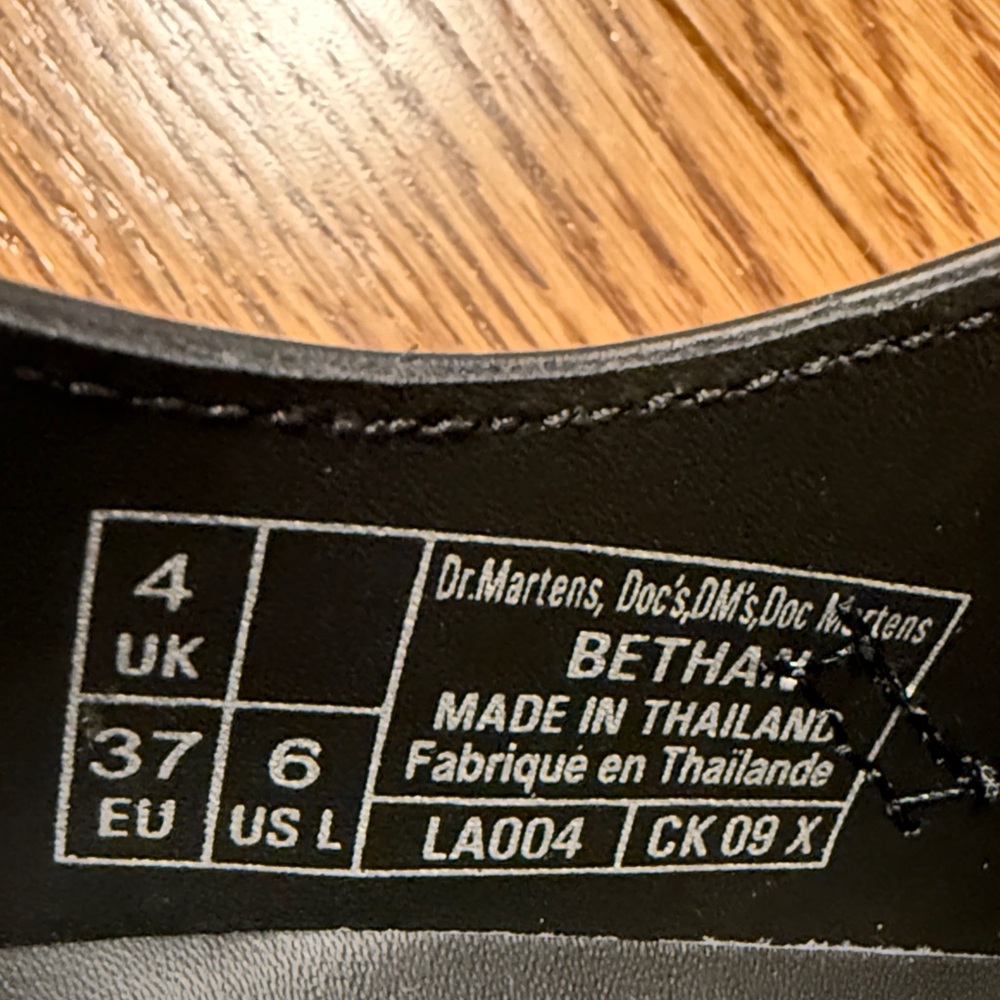 Dr. Martens Bethan Mary Jane Platform Shoes with Yellow Stitching - Picture 11 of 16